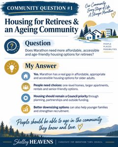 Community question 1: Housing for retirees & an ageing community